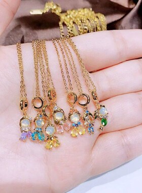 MIGGA New Fairy Tales Small Zircon Stone Princess Pendant Ne