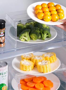 Refrigerator+Organizers+Storage+Rak+Fridge+Layered+Separator