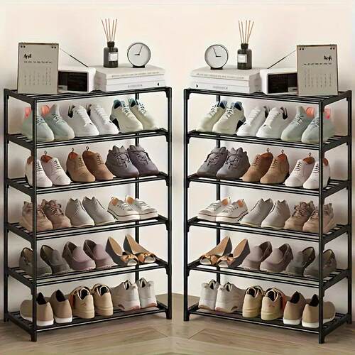 1PC three-tier shoe rack, durable shoe storage rack, easy-to - 图1