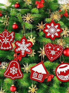 DIY Diamond Painting Christmas Tree Pendant Hanging Ornament
