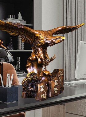 大展宏图老鹰摆件客厅玄关装饰品办公室桌面摆设开业招财乔迁礼品