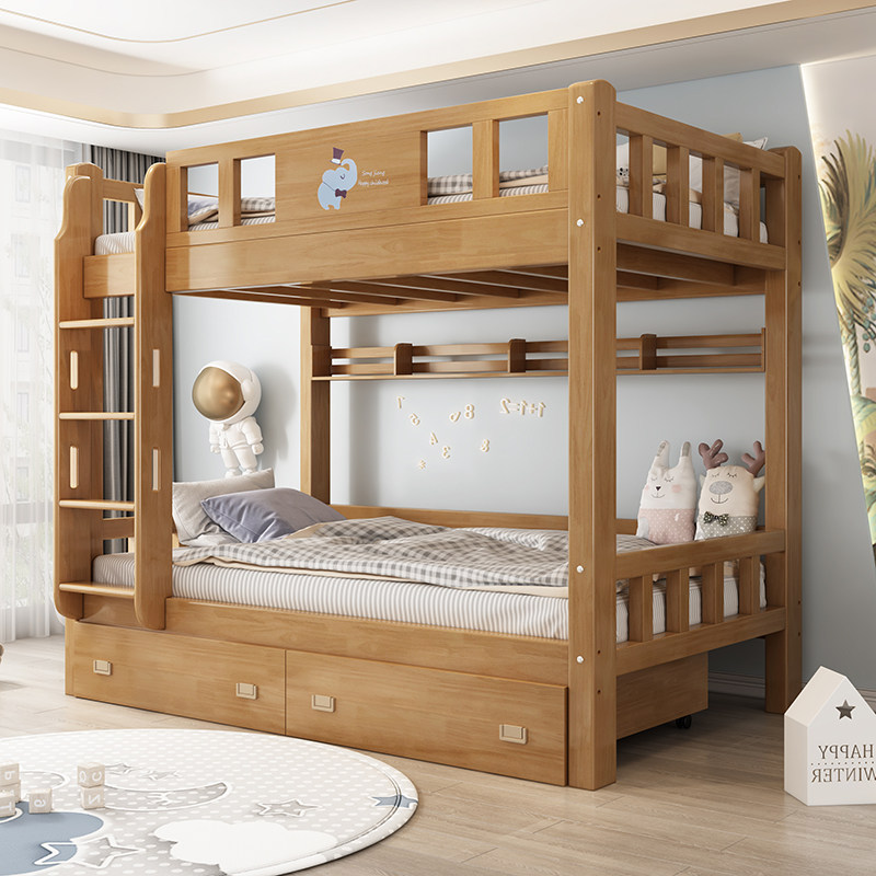 实木儿童上下铺床层床子母床小户型同宽高低床大人家用宿舍工程,淘宝优惠券,粉丝福利购,淘宝优惠卷