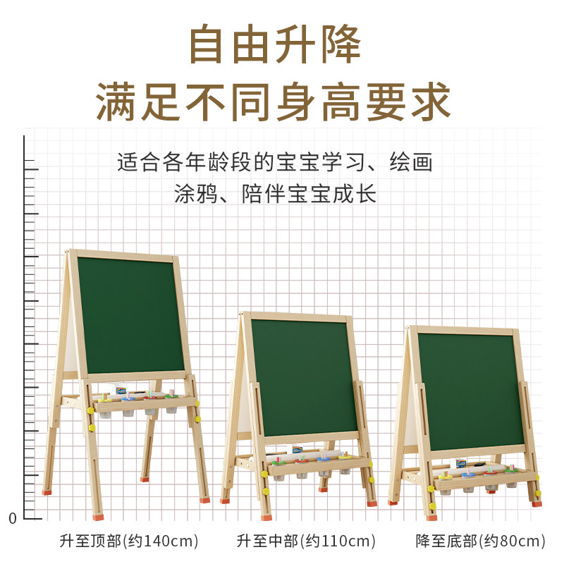 小黑板家用教学可擦儿童画板磁性写字板家用练字板涂色板粉笔黑板,淘宝优惠券,粉丝福利购,淘宝优惠卷