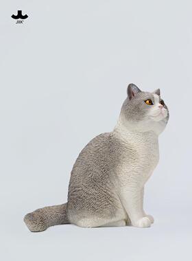 JXK 彷真蓝猫摆件英国短毛小猫咪周边玩偶雕像手办模型公仔礼物