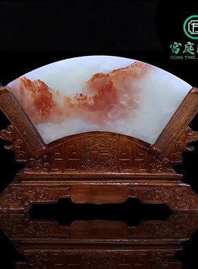 天然玉石平安扣摆件客厅电视柜玄关酒柜装饰品高档招财工艺小礼品