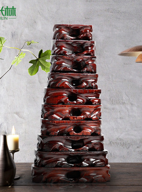 实木奇石底座长椭圆形一套10个摆件长方红木架小茶壶石头托水晶球