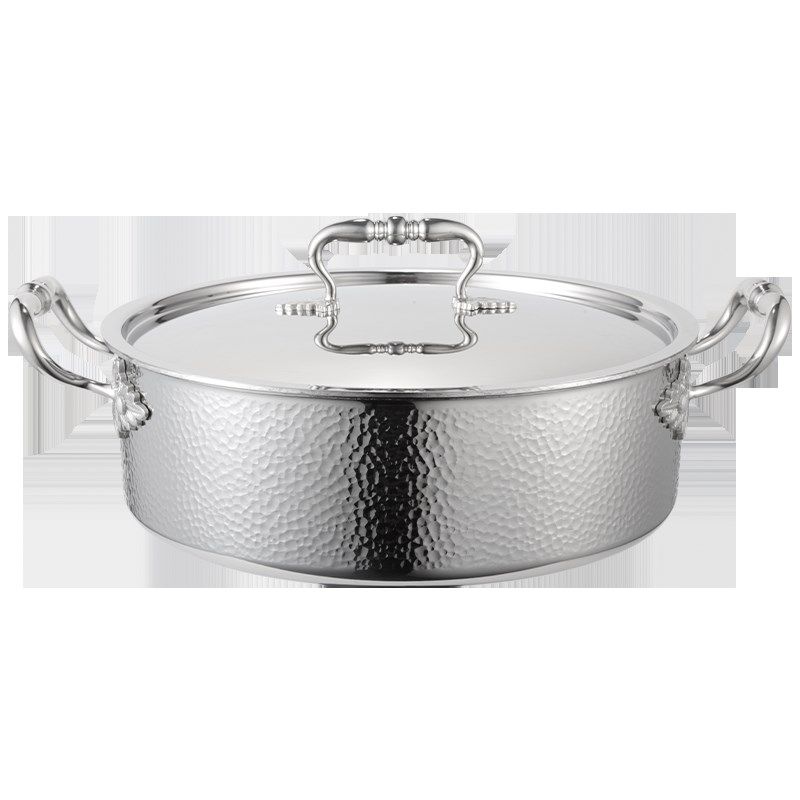 鸳鸯锅火锅锅家用 意式手工锤印锅三层钢商用汤锅304不锈钢火锅锅,淘宝优惠券,粉丝福利购,淘宝优惠卷