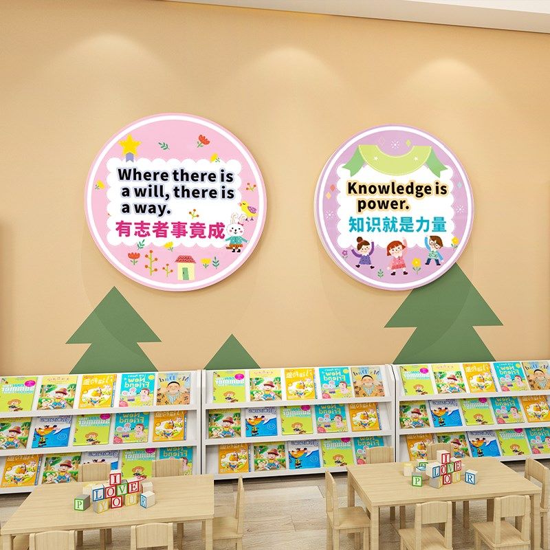 英语角教室布置装饰幼儿园环创培训机构走廊背景墙面班级文化墙贴,淘宝优惠券,粉丝福利购,淘宝优惠卷