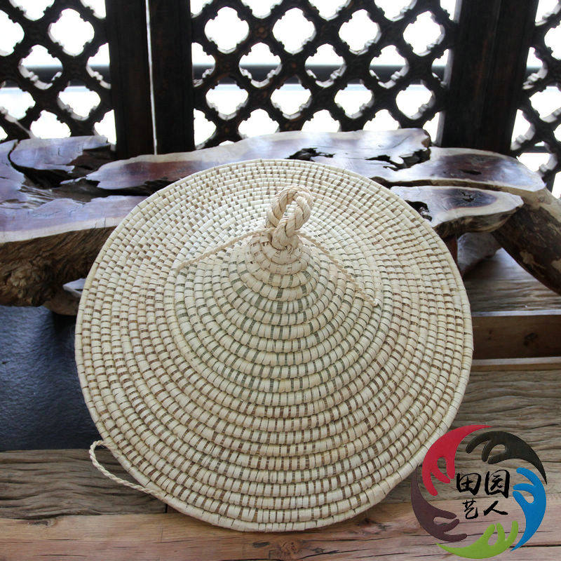 手工新款田园艺人云南十八怪草帽当石锅酒缸盖灯罩制品竹编编锅盖,淘宝优惠券,粉丝福利购,淘宝优惠卷