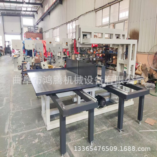 泡沫切割344滑轨推台带锯机配无齿锯条表面光滑黄纸全自动带锯机 - 图1