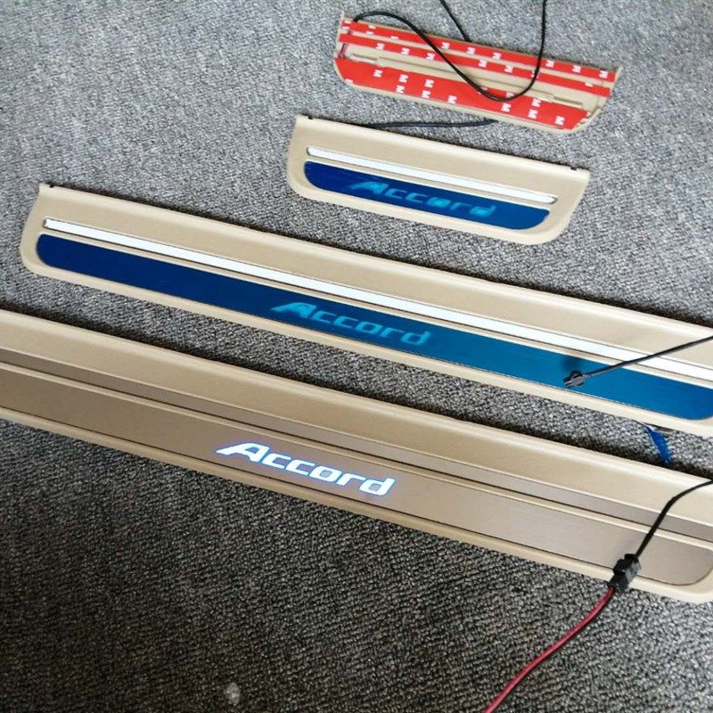 08-13款八代雅阁带灯门槛条迎宾灯踏板LED专用改装车门防护脚踏板,淘宝优惠券,粉丝福利购,淘宝优惠卷