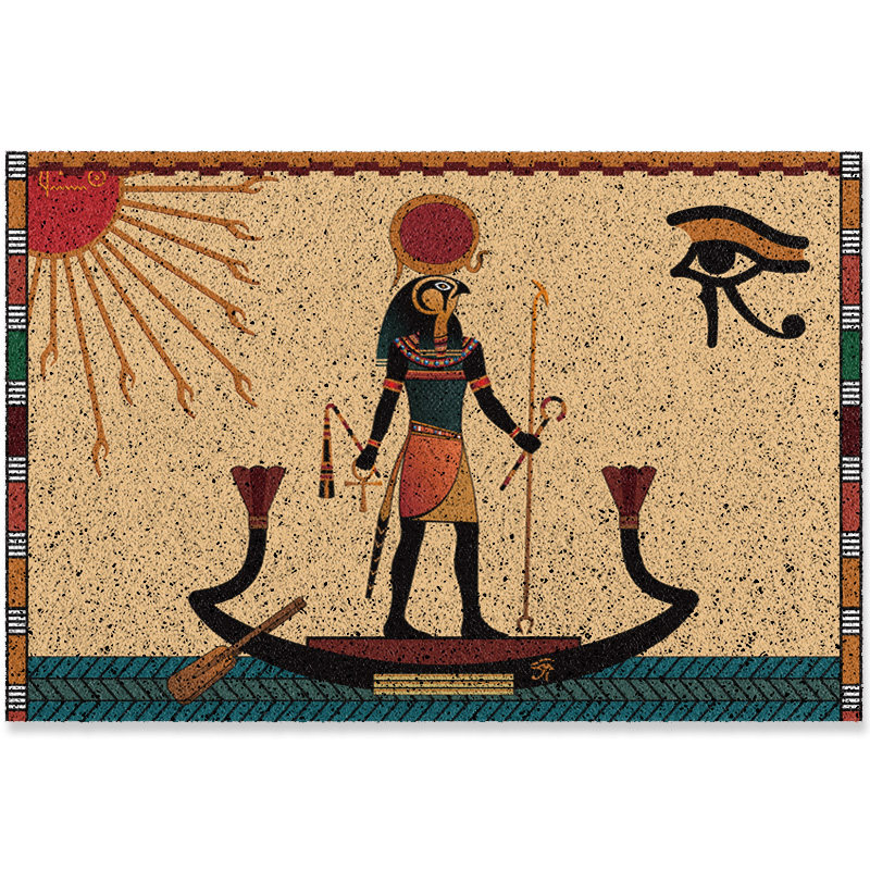 沙发地垫地毯客厅 埃及荷鲁斯上帝之眼图腾门外地垫入户蹭土门垫,淘宝优惠券,粉丝福利购,淘宝优惠卷