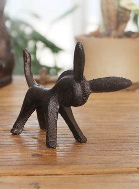 复古田园创意铸铁工艺品小毛驴造型摆件庭院家居桌面装饰礼品摆设