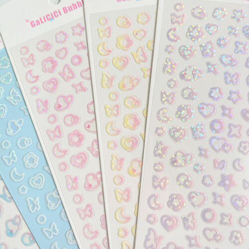 Korea Gradient Transparent Dreamy Bubble Butterfly Laser - 图1