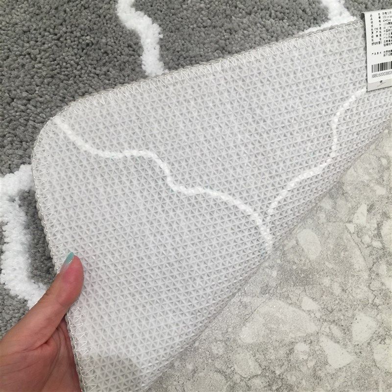 爱家居精选 极简灰色几何图案防滑地毯浴室卧室吸水地垫门垫,淘宝优惠券,粉丝福利购,淘宝优惠卷