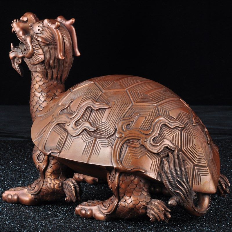 紫铜龙头龟摆件招财龙龟家居客厅酒柜办公室装饰摆设乔迁开业礼品,淘宝优惠券,粉丝福利购,淘宝优惠卷
