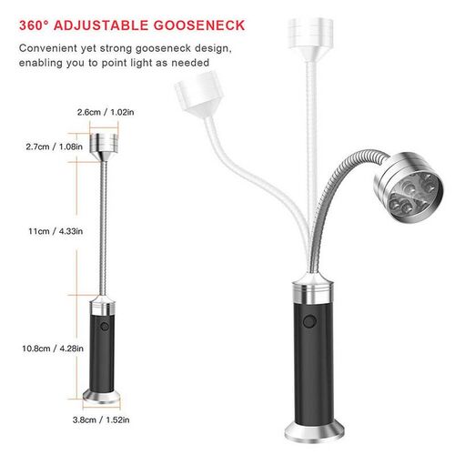 1pc 9 LED Flashlight BBQ Grill Light Outdoor Super Bright Ma - 图2