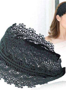 Wide Women Hairband Solid Lace Turban Solid Elastic Hair Ban