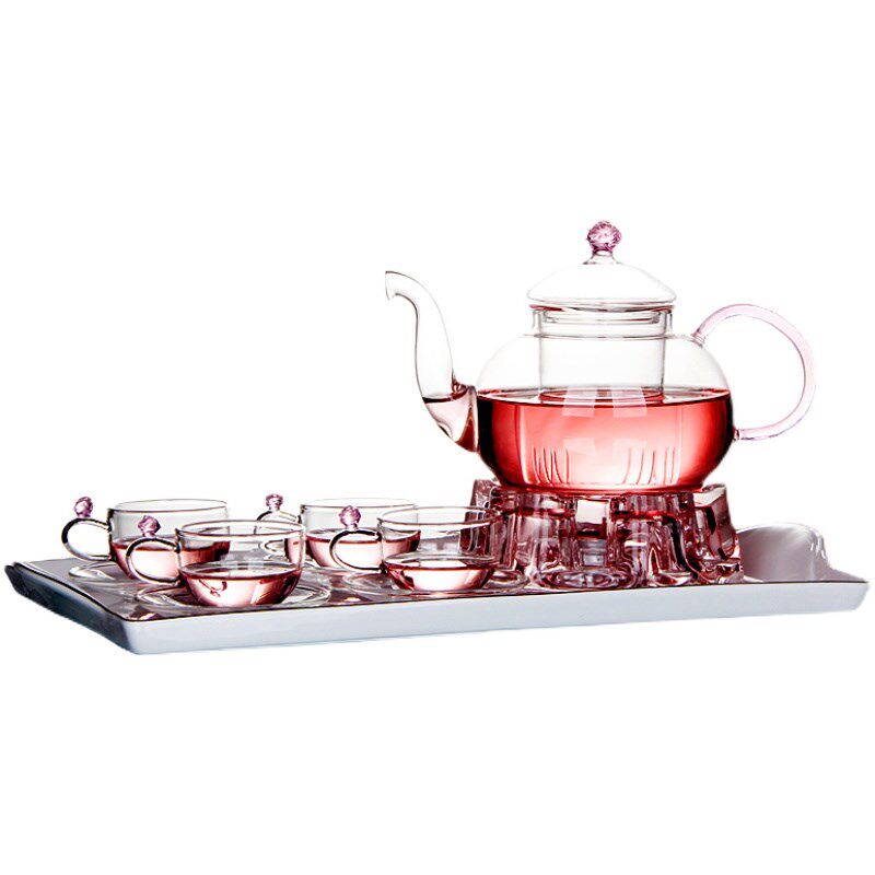 花茶壶套装蜡烛加热煮茶器玻璃养生壶家用水果茶泡茶壶花茶杯茶具,淘宝优惠券,粉丝福利购,淘宝优惠卷