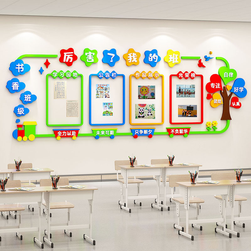 教室师风采文化照片墙贴学生文化墙布置小学班级学习园地墙面装饰,淘宝优惠券,粉丝福利购,淘宝优惠卷