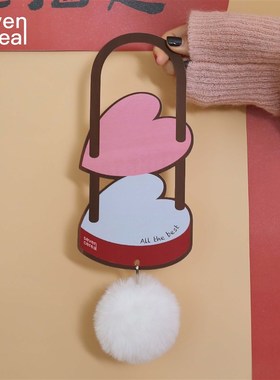 七谷爱心兔门挂2023创意可爱卡通乔迁门锁挂饰春节门把手吊饰