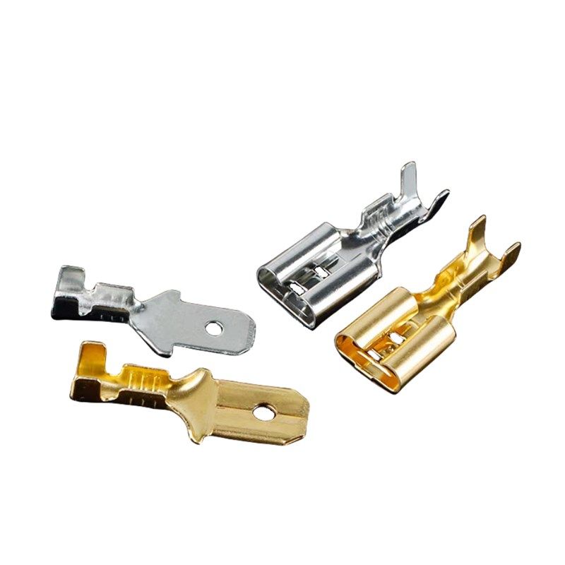 汽车配件插拔式插簧插片6.3/4.8/2.8黄铜裸端子公母接线端子酸洗,淘宝优惠券,粉丝福利购,淘宝优惠卷