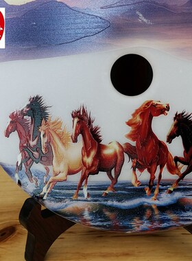 玉石原石玉器阿富汗白玉和氏璧平安扣摆件马到成功八骏图