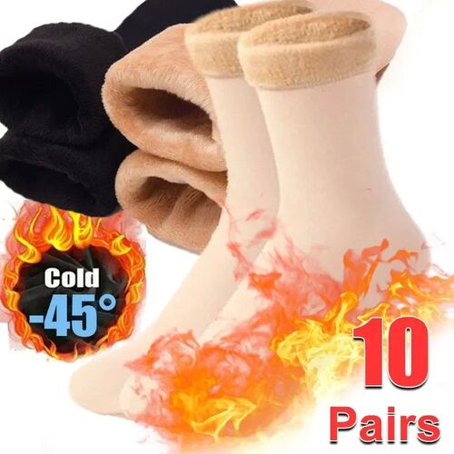 5/4/2/1Pairs Women Men Winter Socks Warm Thicken Thermal Sno - 图0