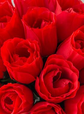 10PCS Red Silk Roses Bouquet Vase for Home Decor Garden Wedd