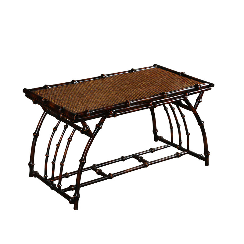 仿古中式大漆筇竹家具小椅子茶几长方形茶桌椅组合两人茶室茶道桌,淘宝优惠券,粉丝福利购,淘宝优惠卷