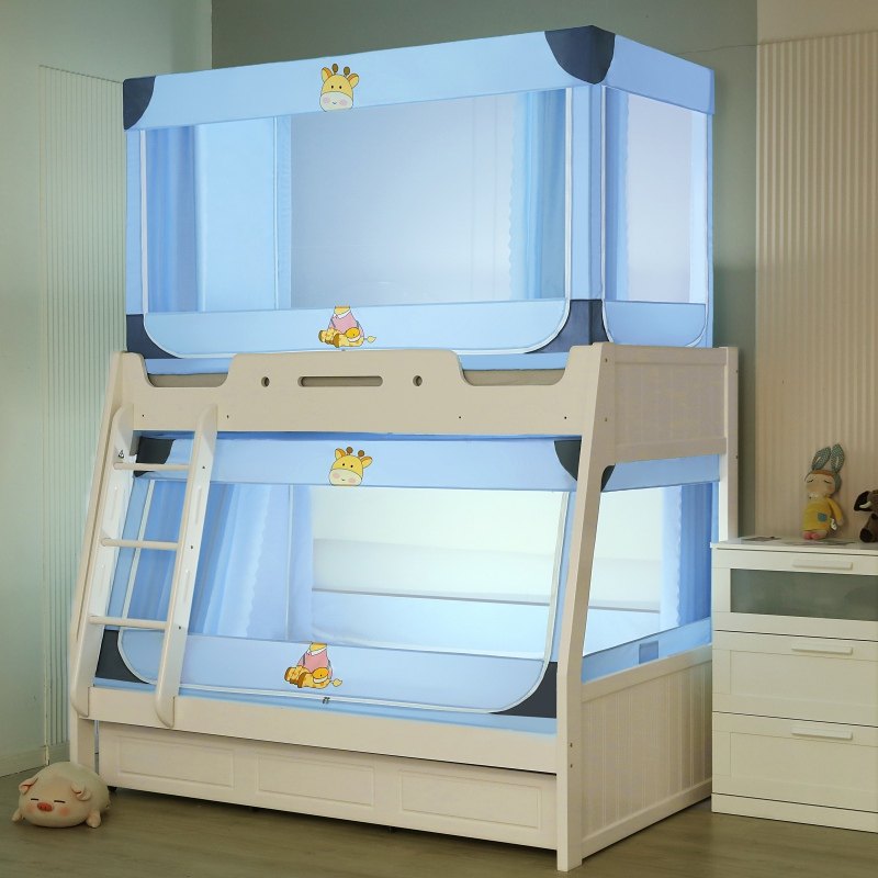 家用子母床上下铺蚊帐遮光床帘一体儿童学生宿舍单人上铺1米,淘宝优惠券,粉丝福利购,淘宝优惠卷