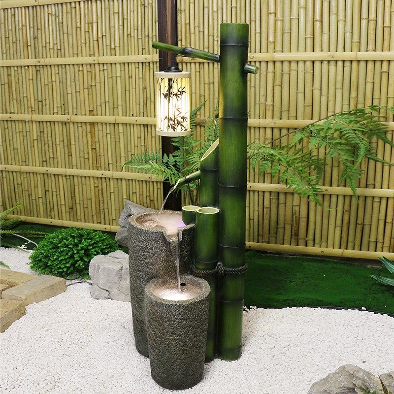 竹子流水落地装饰入户花园造景上水石循环水假山喷泉加湿客厅摆件,淘宝优惠券,粉丝福利购,淘宝优惠卷