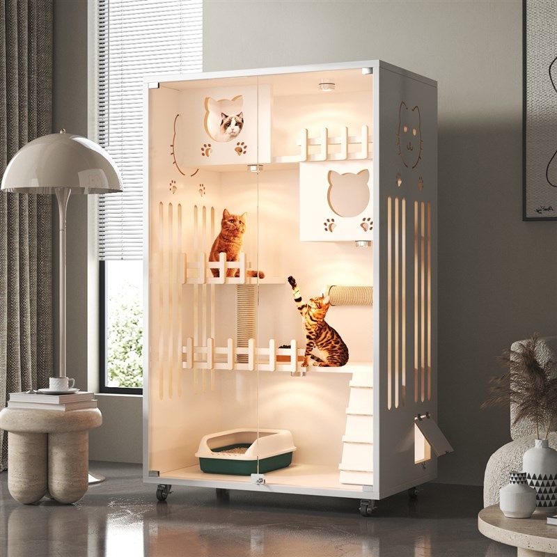 小户型猫别墅猫窝一室一厅一卫不占地猫舍猫屋家用室内双层猫笼子,淘宝优惠券,粉丝福利购,淘宝优惠卷