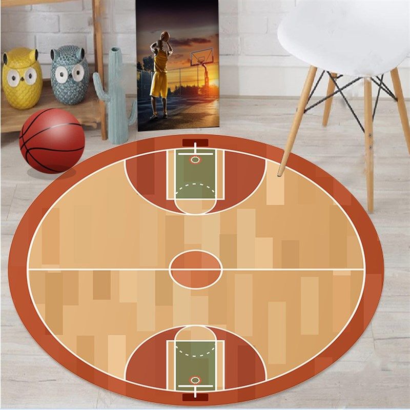 卡通儿童篮球场圆形地垫卧室床边学习椅电脑椅转椅吊篮架子鼓地毯,淘宝优惠券,粉丝福利购,淘宝优惠卷