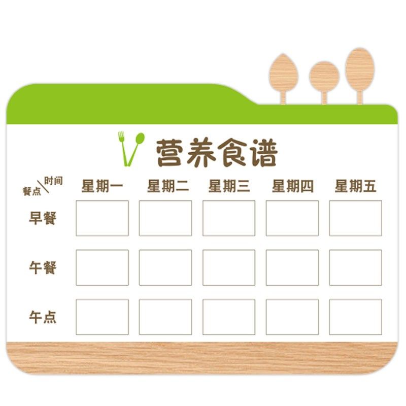 幼儿园食谱墙面贴纸创意午托管中心班级教室菜谱公示栏布置,淘宝优惠券,粉丝福利购,淘宝优惠卷