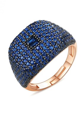Bilincolor rendy full green cz open ring for women fasion je