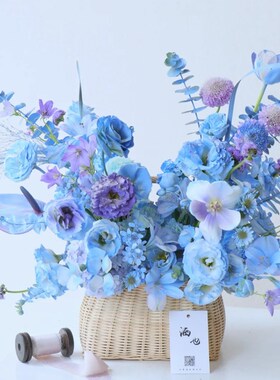 汇鑫 手工印尼藤编织手提花篮鲜花篮水果篮摄影道具