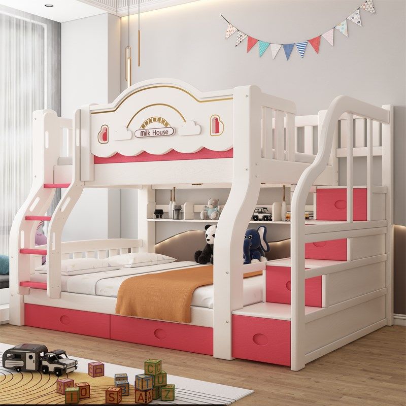 加厚实木母子床儿童高低床上下铺床双层床上下床成人两层床子母床,淘宝优惠券,粉丝福利购,淘宝优惠卷