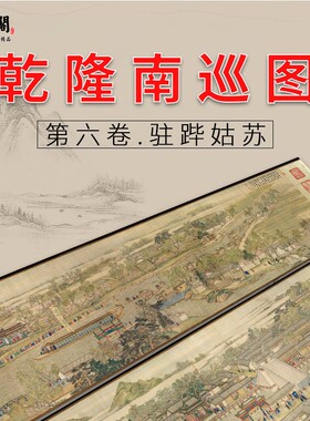 清 王翚杨晋康熙乾隆南巡图 国画手卷收藏展出高清微喷客厅装饰画