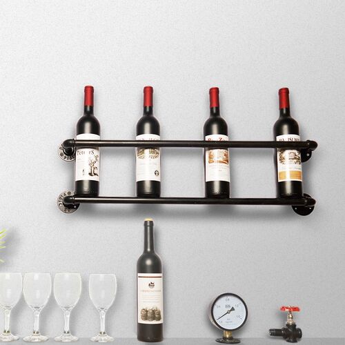 酒吧西餐厅酒架壁挂红酒柜音乐餐吧葡萄酒挂墙上装饰创意红酒架子 - 图1