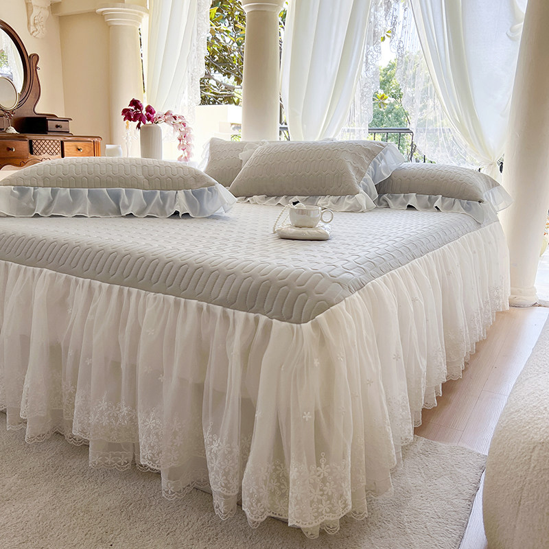 公主风乳胶席冰丝凉席三件套家用可水洗机洗夏季花边床裙款软席子,淘宝优惠券,粉丝福利购,淘宝优惠卷