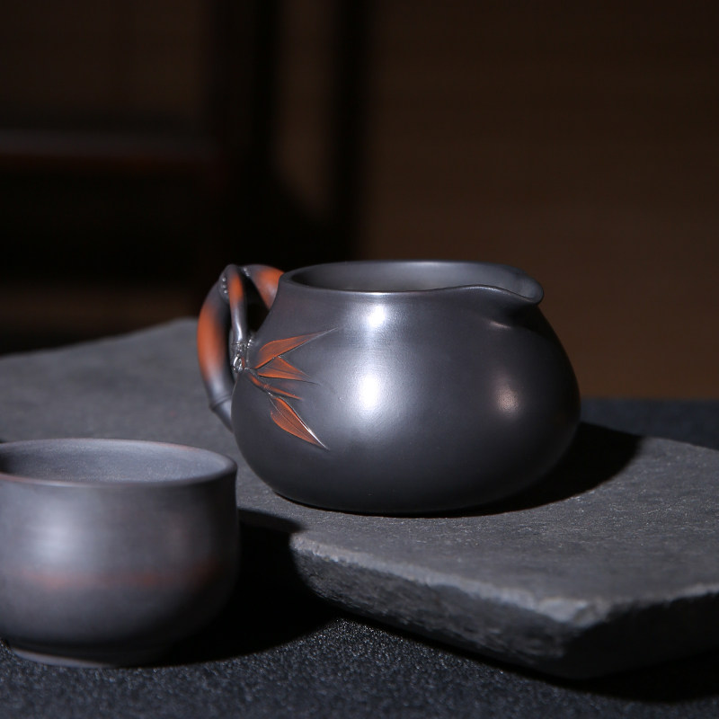 此时此刻公道杯茶海建水紫陶茶具纯手工竹节耐热防烫功夫茶道配件,淘宝优惠券,粉丝福利购,淘宝优惠卷