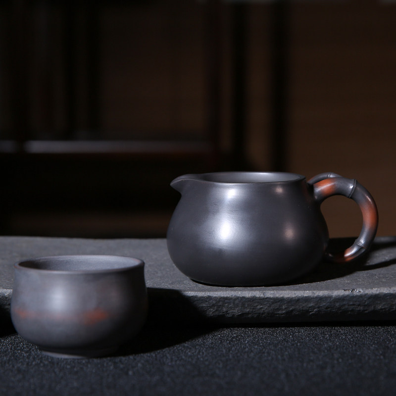 此时此刻公道杯茶海建水紫陶茶具纯手工竹节耐热防烫功夫茶道配件,淘宝优惠券,粉丝福利购,淘宝优惠卷