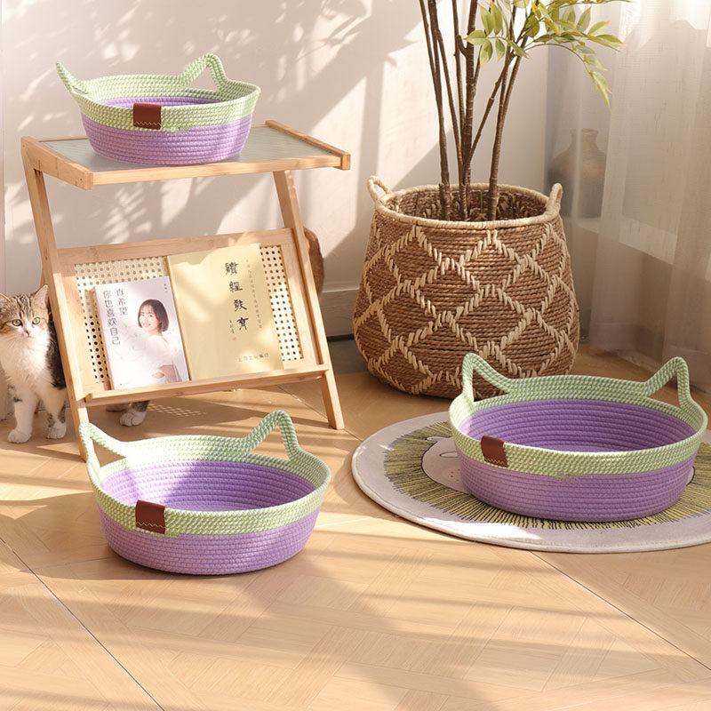 新款冬季猫耳编织猫窝四季通用大猫咪猫产房睡觉保暖宠物窝可水洗,淘宝优惠券,粉丝福利购,淘宝优惠卷