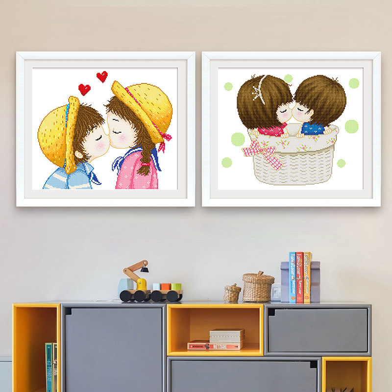 十字绣小幅简单2021新款线绣儿童卧室学生手工卡通可爱小件自己绣,淘宝优惠券,粉丝福利购,淘宝优惠卷