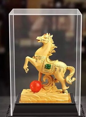 绒沙金镀金金马摆件马到成功办公保险银行商务会销礼品工艺品
