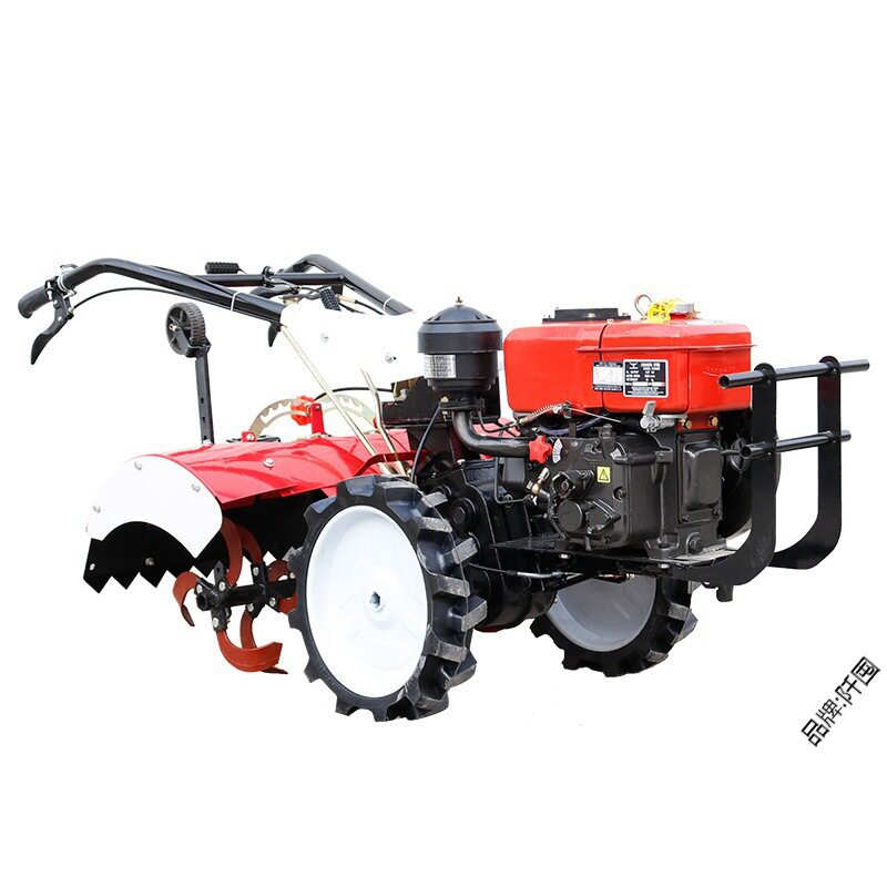Mini tillage diesel agricultural small four-wheel drive plowing tillage plowing tillage furrowing new rotary tiller