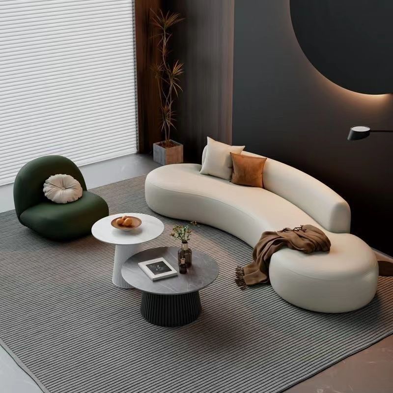 轻奢弧形沙发小户型客厅复古售楼处洽谈美容院服装店铺休息区接待,淘宝优惠券,粉丝福利购,淘宝优惠卷