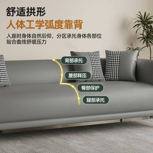 沙发小户型出租屋客厅公寓办公室休息区接待直排简易双人三人沙发 - 图2
