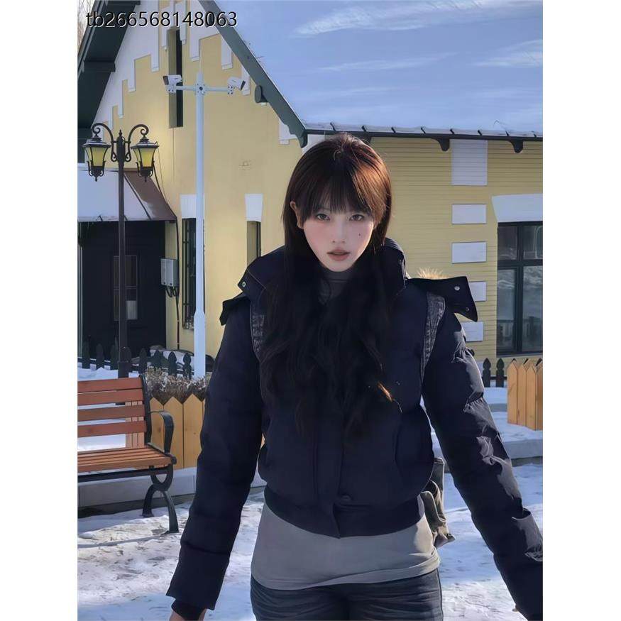 菲奥娜藏青色短款小个子棉服女2025冬季新款高级显瘦棉衣加厚外套,淘宝优惠券,粉丝福利购,淘宝优惠卷